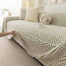 Axyaa Boho Jacquard Sofa Cover Thick Fleece Armchair Protector Vintage Style Blanket