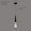 Axyaa Black Gold LED Pendant Light for Modern Kitchen Island