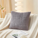 Axyaa Soft Throw Pillowcase With Vertical and Horizontal Lines, 45x45cm