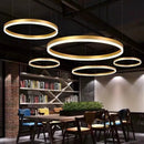 Axyaa Nordic Minimalist LED Pendant Light, Adjustable Intensity Circular Design