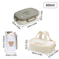 Axyaa 3-Compartment Bento Lunch Box: Leak-proof, Microwave Safe
