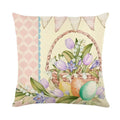 Easter Bunny Eggs Pillowcase 45x45cm Linen Pillow Covers, Axyaa Home Decor Brand
