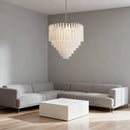 Axyaa Nordic Glass Luster Chandelier, High-End Home Hanging Light for Living Room