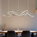 Axyaa Modern Minimalist Chrome LED Pendant Light for Dining Room and Kitchen Island