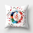 Axyaa Musical Note Cushion Cover for Home Decor - 40/45/50cm Pillowcase for Living Room