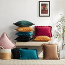 Axyaa Velvet Ruffle Cushion Cover for Home Decor 30x50/45/50cm