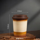 Axyaa Ceramic Gradient Coffee Cup with Silicone Cover, Portable & Creative Office Home Cup