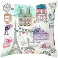 Axyaa French Landscape Pillowcase: Custom European-style Cushion Cover for Home Decor