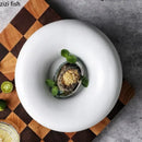 Axyaa Ceramic Dinner Plate Set - Restaurant Quality Molecular Cuisine Tableware