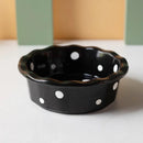 Axyaa 5.5" Ceramic Polka Dot Fruit Bowl - Korean Style Dessert Dish & Tableware