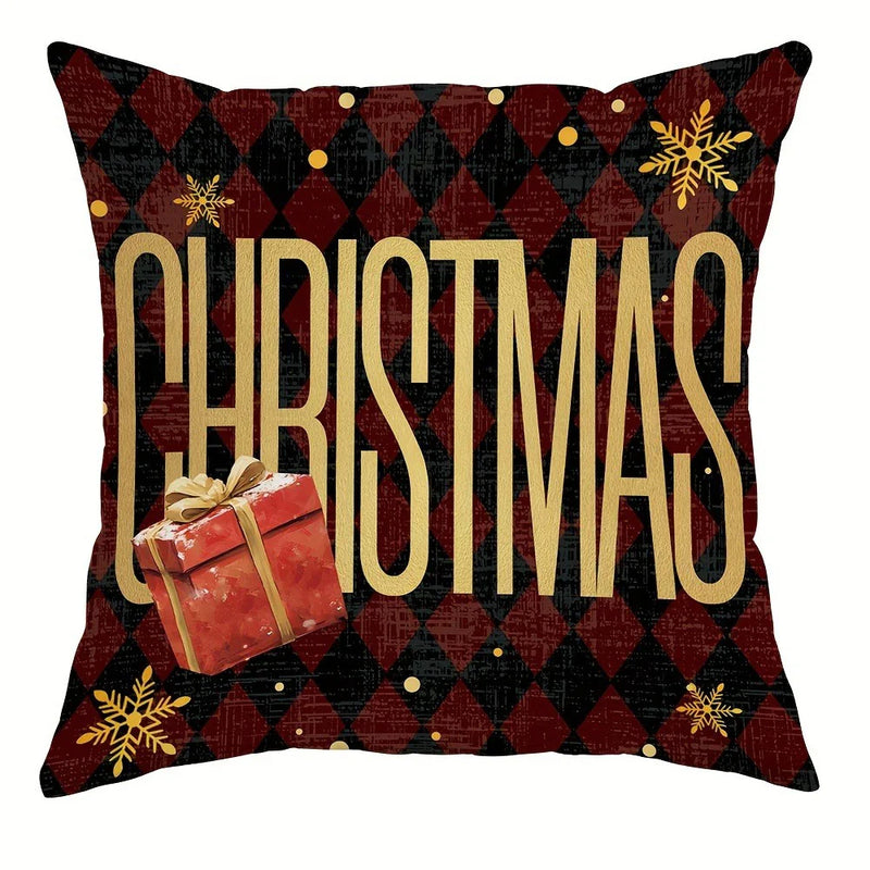 Axyaa Christmas Pillowcase: Santa Claus Snowman Design for Home Sofa Decoration