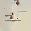 Axyaa Yellow Travertine LED Wall Sconce with Pull Chain Switch