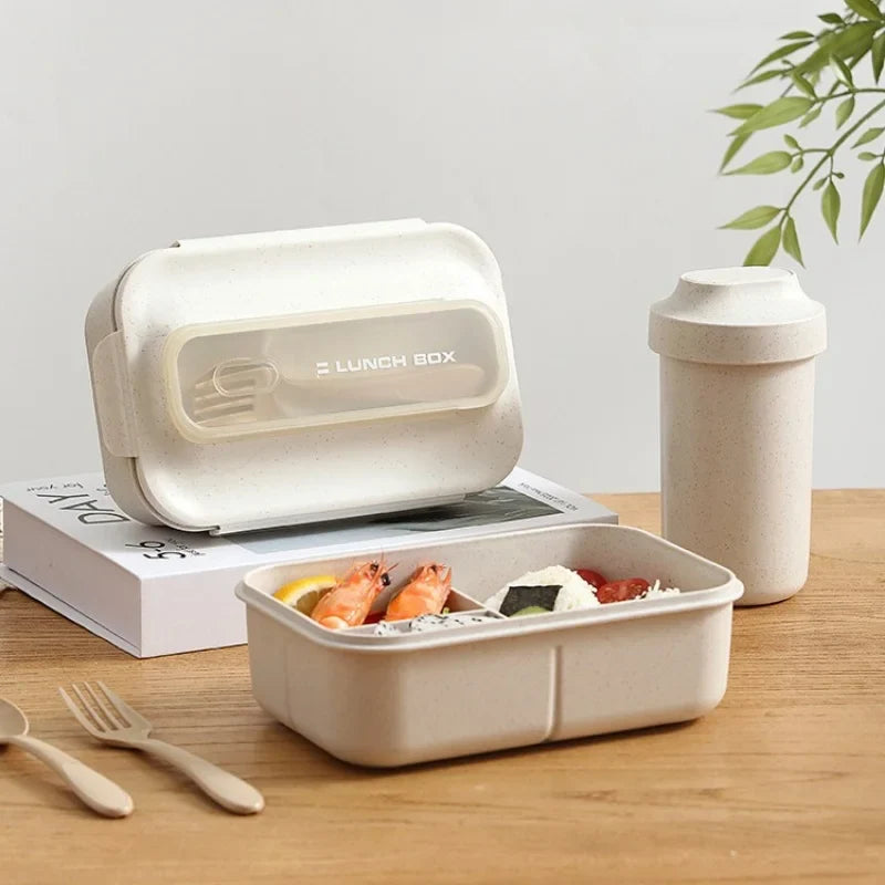 Axyaa Wheat Straw Cutlery Set Lunch Box Water Cup Soup Bowl Food Storage Container
