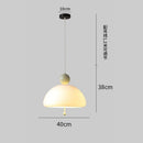 Axyaa White Glass Dining Pendant Light - Minimalist Design for Living Room
