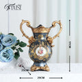 Axyaa European Luxury Double Ear Vase Home Decoration Handicraft Living Room Decor