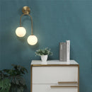 Nordic Glass Ball Wall Lamp Set by Axyaa: LED Indoor Lighting, White G9 Bulbs