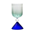 Axyaa Colored Ripple Martini Margarita Cocktail Glasses Goblet Cup