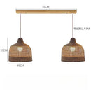 Axyaa Rattan Hanging Chandelier Light Fixture - Japanese Pendant Lamp