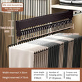 Axyaa Sliding Pants Rack: Aluminum Wardrobe Organizer, Wall-mounted Collapsible Clothes Holder