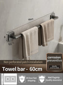 Axyaa Bathroom Towel Bar/Hook/Rack Set for Easy Installation and Organization
