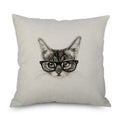 Axyaa Owl Linen Pillowcase 45x45cm Decorative Cushion Cover Sofa Throw Pillows Case