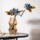 Axyaa Gold Border Copper Inlay Champagne Glass Vase for Flower Arrangement