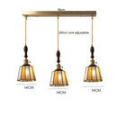 Axyaa Vintage LED Pendant Lamp with Copper Socket and Glass Shade