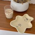 Axyaa Cream Bear Cute 3D Alien Ceramic Dessert Salad Plate - Household Tableware