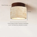 Axyaa Yellow Travertine LED Ceiling Light for Home Decoration