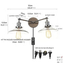 Axyaa 2-Light LED Wall Sconce with Pull Chain Switch for Coffee Bar, Bedroom, Bathroom