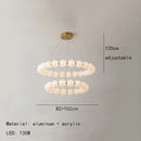Axyaa Nordic Luxury Living Room LED Chandelier with Pearl Necklace Pendant