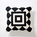 Axyaa Abstract Geometric Canvas Cotton Cushion Cover 45x45cm