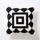 Axyaa Abstract Geometric Canvas Cotton Cushion Cover 45x45cm