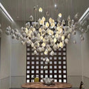 Axyaa Ceramic Petal Chandelier: Elegant Lighting for Hotel Lobby, Living Room, or Bedroom