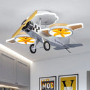 Axyaa Kids Airplane LED Chandelier: Modern Nordic Style, Creative Cartoon Shape, Children's Bedroom Decor