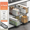 Axyaa Sliding Drawer Organizer for Under Sink Storage and Kitchen Sideboard