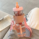 Axyaa 800ml Portable Water Bottle with Straw and Infuser for Bubble Tea