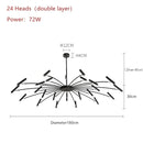 Axyaa Modern Sputnik Chandelier with G9 Bulbs - Large Cast Iron Dimmable Light