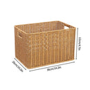 Axyaa Imitation Rattan Woven Storage Box with Lid - Home Organizer Basket