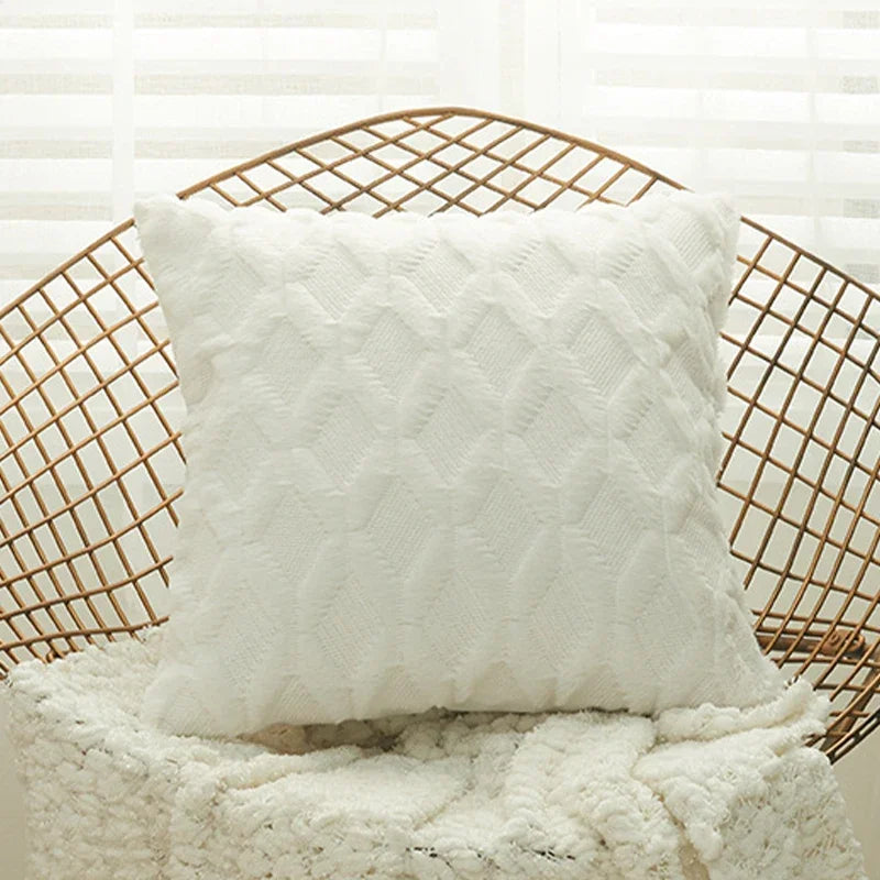 Axyaa Autumn White Series 45x45cm Cushion Cover for Home Decor