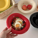 Axyaa Wave Shaped Salad Bowl Saucer, Cream Color, Dishwasher Safe