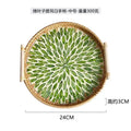 Axyaa Shell Tray: Light Luxury Double-eared Rattan Storage for Decorative Display