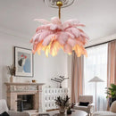 Axyaa Nordic Feather LED Chandelier Pendant Light for Modern Home Decor