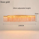 Axyaa Modern Luxury LED Tassel Chandelier in Gold/Silver Stainless Steel