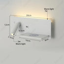 Axyaa Adjustable Angle Warm Light Wall Lamp with Wireless Charging