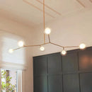 Axyaa Nordic Glass Chandelier Golden Pendant Lamp for Luxury Spaces