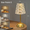 Axyaa Crystal LED Table Lamp: Rechargeable Dimmable Night Light for Atmosphere