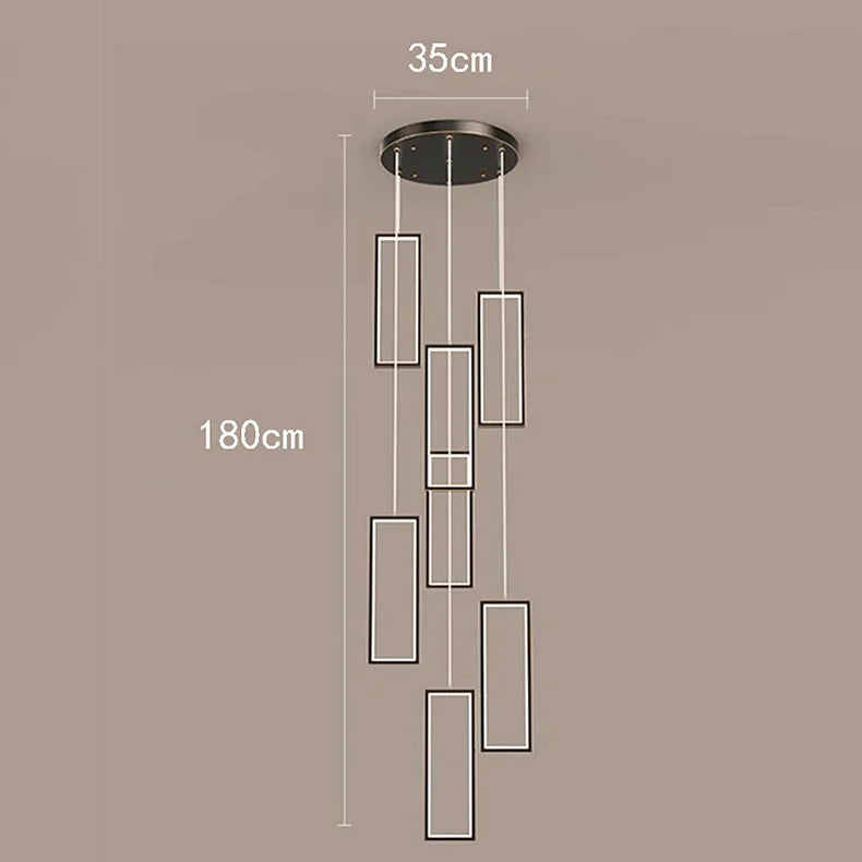 Axyaa Nordic Stair Chandelier Ceiling Light for Living and Dining Room