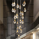 Axyaa Luxury Crystal Chandelier - LED Lighting for Large Staircase and Living Room Hall
