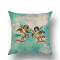 Axyaa Angel Baby Linen Cushion Cover - Home Decor, Sofa, Office, Christmas